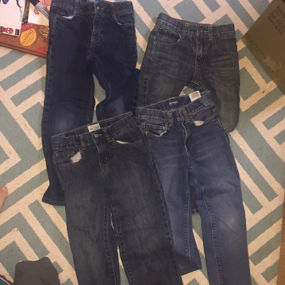 Lot of boys jeans 5 5T slim straight Old Navy EUC